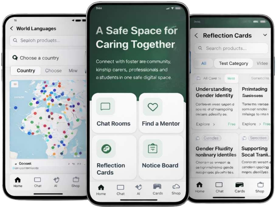 BFCA Connect App Screens